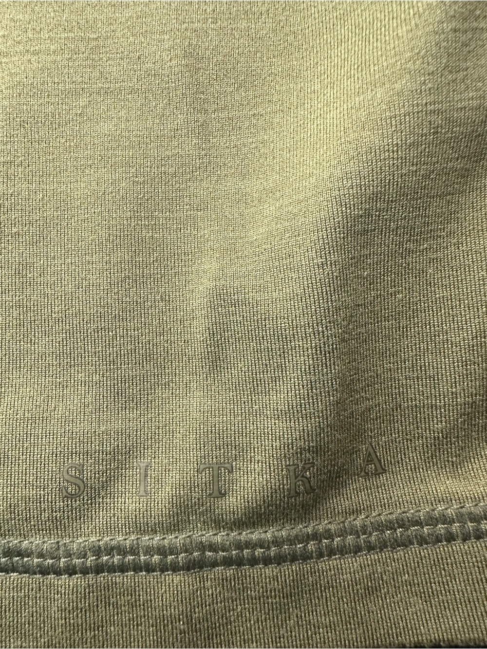 Men's Long-Sleeve Henley Shirt in Army Green - Picture 6 of 12
